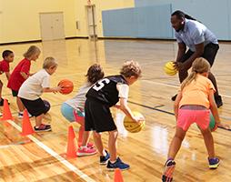 Kids Learning Basketball